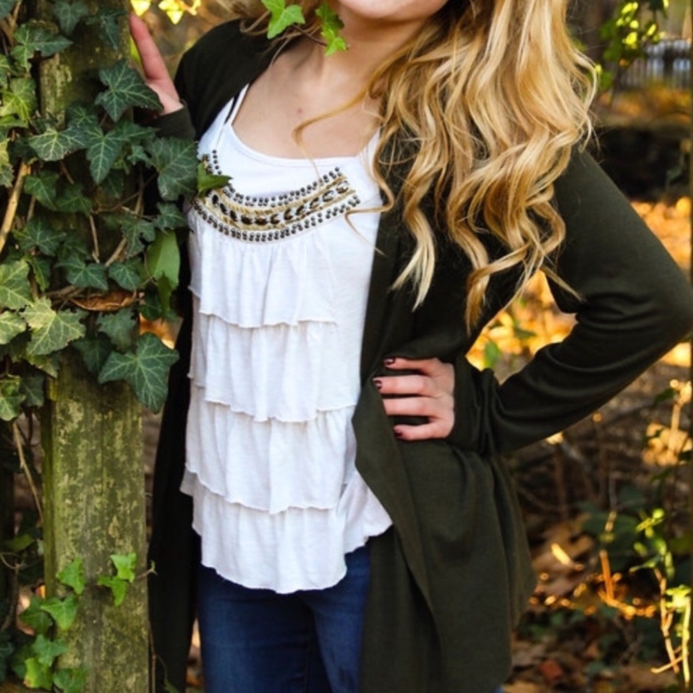 Faux Two Piece Blouse
